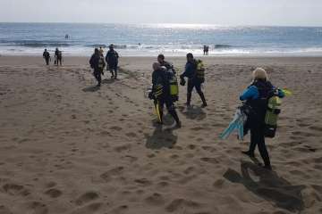 La limpieza de fondos marinos de La Garita 'rueda' con éxito (Foto TA)